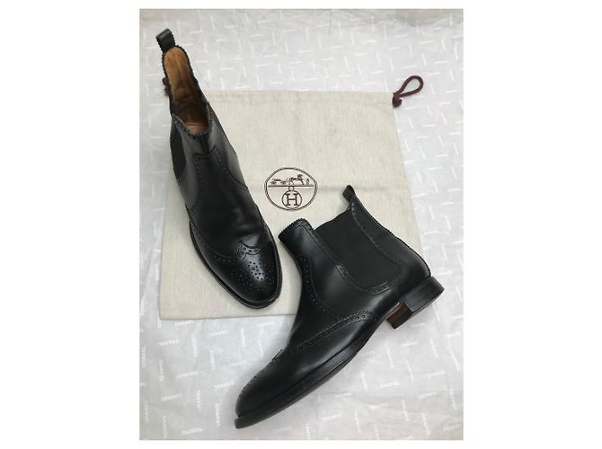 Hermès Stivaletti neri Brighton Nero - vista 3