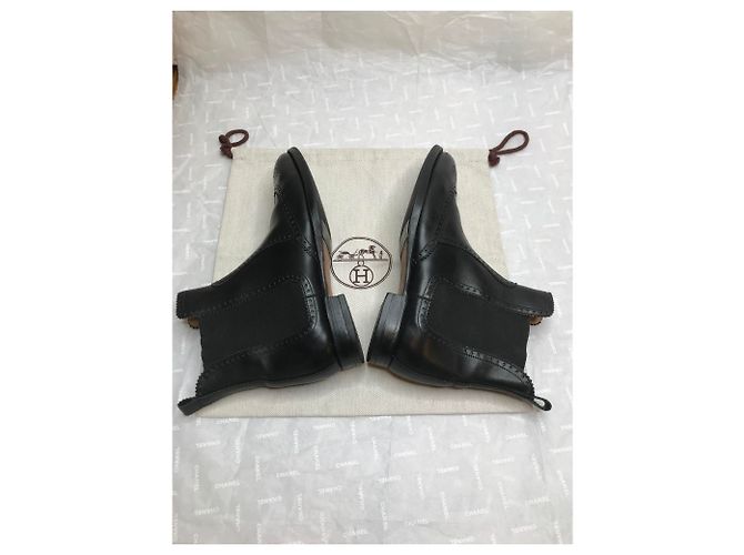 Hermès Stivaletti neri Brighton Nero - vista 4