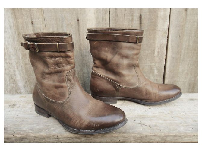 N.D.C. Made By Hand Botas n.D.do. Hecho a mano en cuero engrasado. Castaño - vista 5