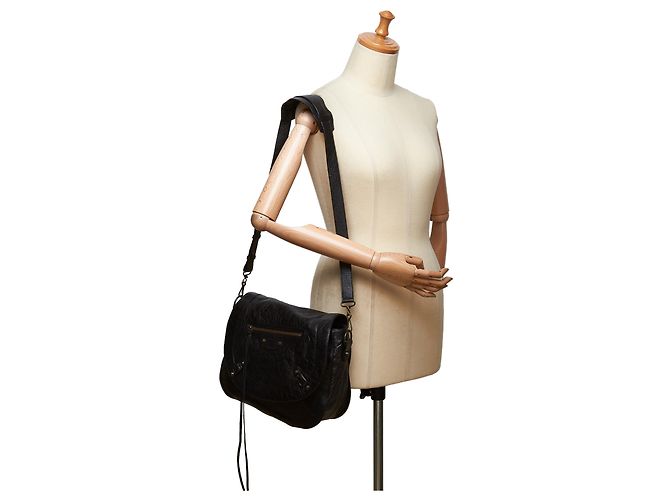 Borsa a tracolla classica Balenciaga nera Motocross classica - vista 10