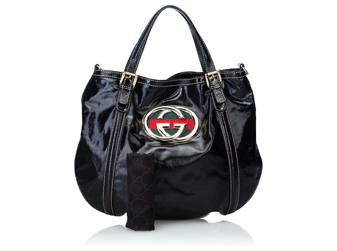 Cartella Britt in pelle nera Gucci - vista 10
