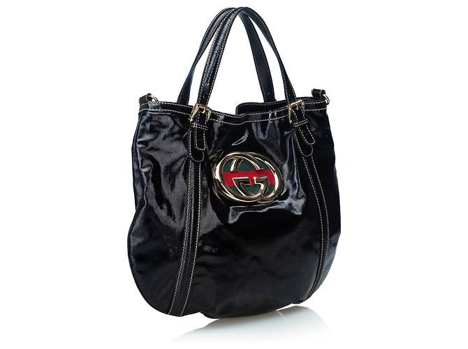 Cartella Britt in pelle nera Gucci - vista 2