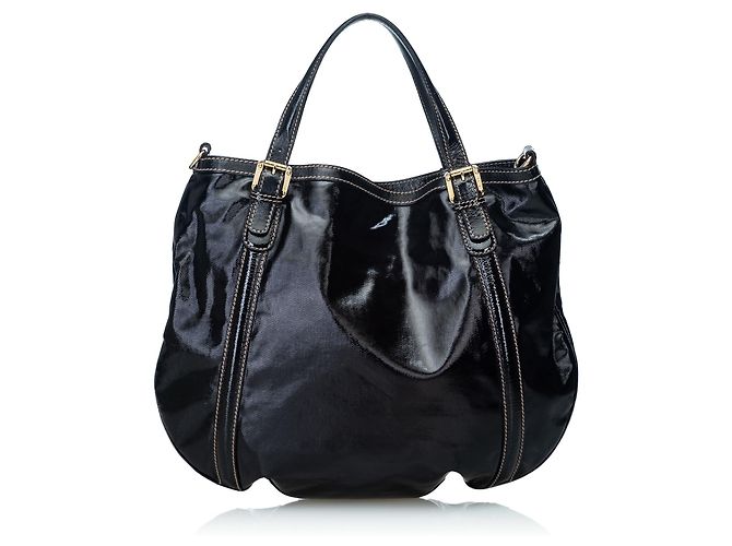 Cartella Britt in pelle nera Gucci - vista 3