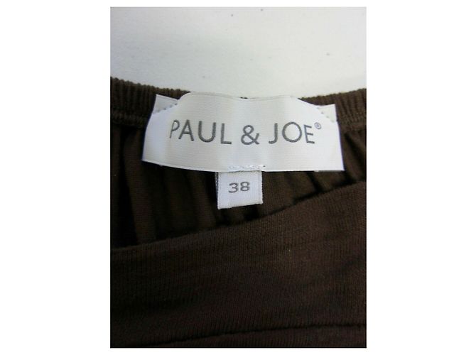Paul & Joe Trägerloses Kleid aus Seidengemisch Braun - Ansicht 4