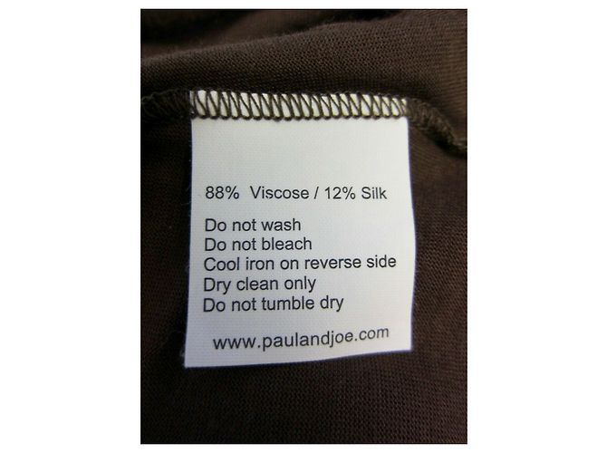 Paul & Joe Trägerloses Kleid aus Seidengemisch Braun - Ansicht 5