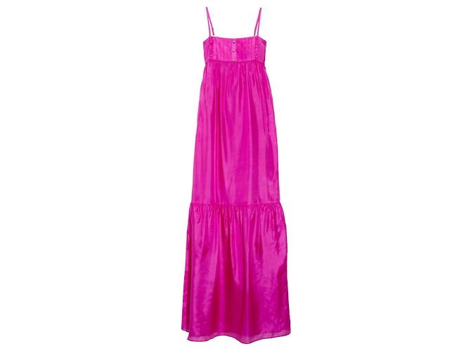 Alice by Temperley Vestido maxi seda lavanda Fucsia - vista 2