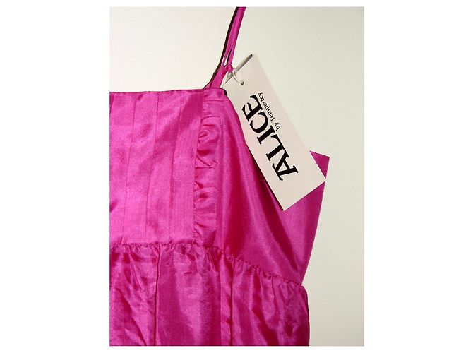 Alice by Temperley Vestido maxi seda lavanda Fucsia - vista 8