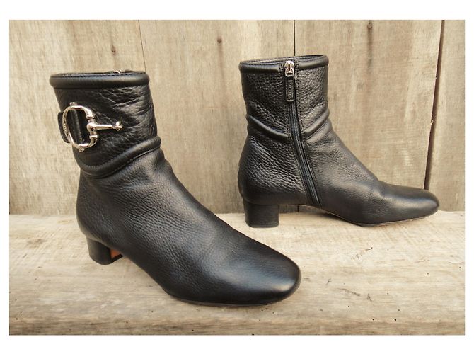 Stivaletti Gucci in pelle nera Nero - vista 5