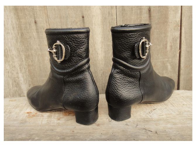 Stivaletti Gucci in pelle nera Nero - vista 6