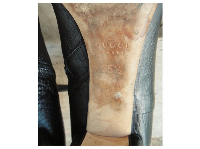 Stivaletti Gucci in pelle nera Nero - vista 8