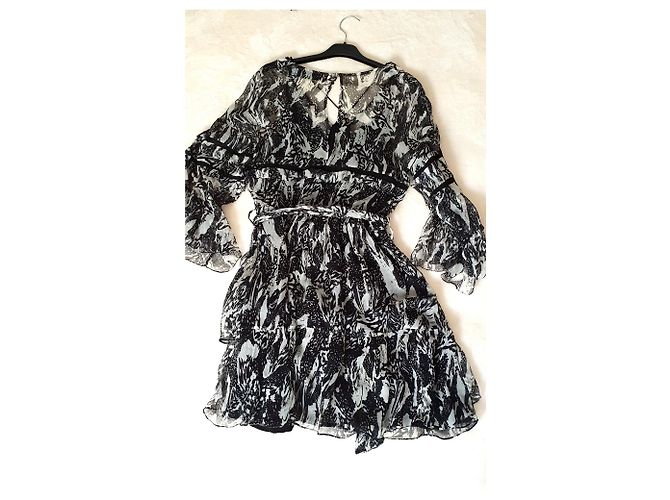 Iro Clash Kleid Zebra Print Viskose Zebra-druck - Ansicht 4