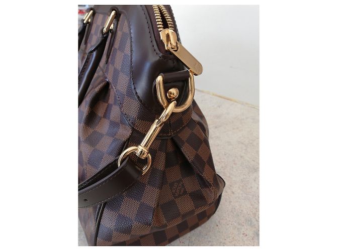 Borsa a mano Louis Vuitton Trevi GM Damier Marrone Scuro Pelle - vista 3