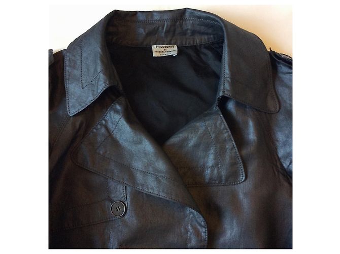 Giacca di lino nera Philosophy Di Alberta Ferretti Nero - vista 3