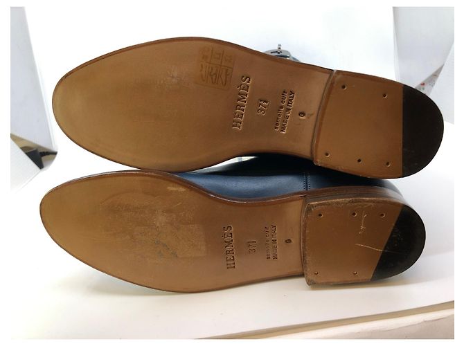 Kelly Hermès Stivali Jumping Blu Crudo - vista 9