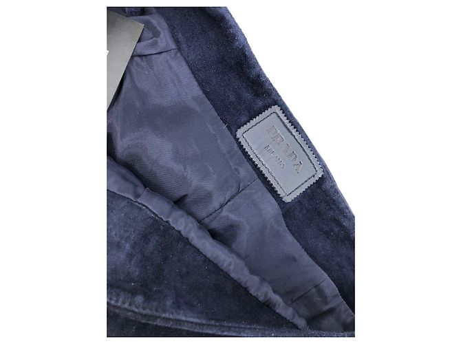 Pantalones Prada de gamuza azul marino - vista 3