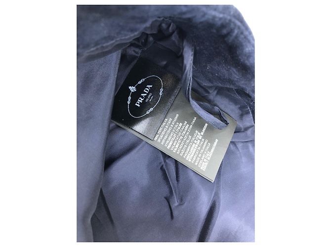 Pantalones Prada de gamuza azul marino - vista 4