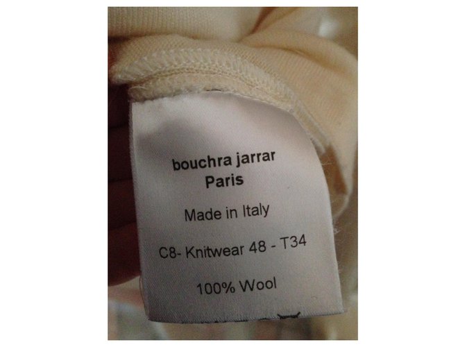 Bouchra Jarrar, Schöner Pullover, Manches 3/4, Taille 38/2/ M Weiß - Ansicht 5