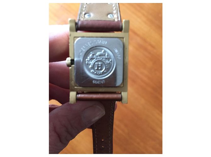 Hermès Medor Schmuckuhr Leder Gold Golden - Ansicht 6