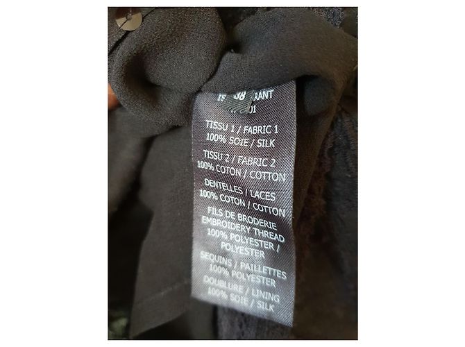 Isabel Marant Jupe en sequin de soie Qing Noir - vue 4