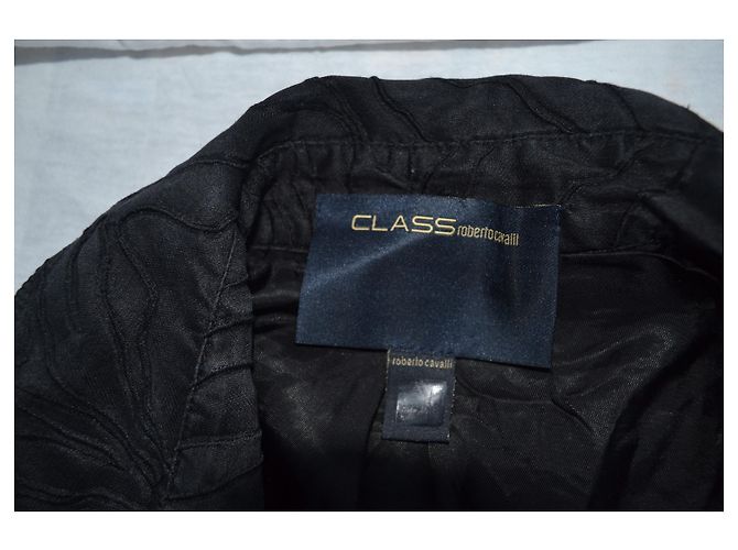 Abrigo de tela negro Roberto Cavalli - vista 11