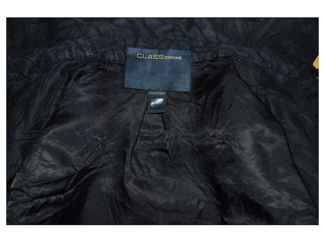Abrigo de tela negro Roberto Cavalli - vista 7