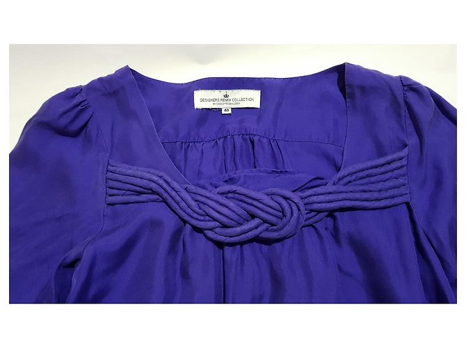 Vestido de seda morado Designers Remix Púrpura - vista 3