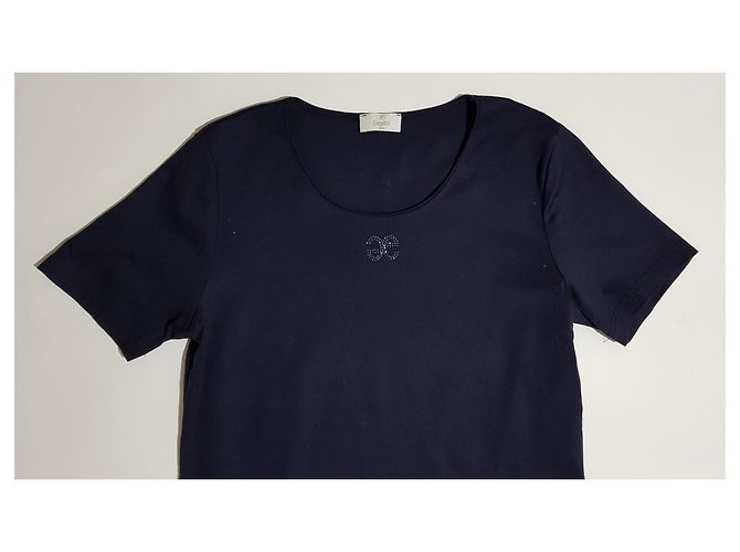 Autre Marque T-shirt Elegance Paris Logo Cotone Nero Blu Blu navy - vista 3
