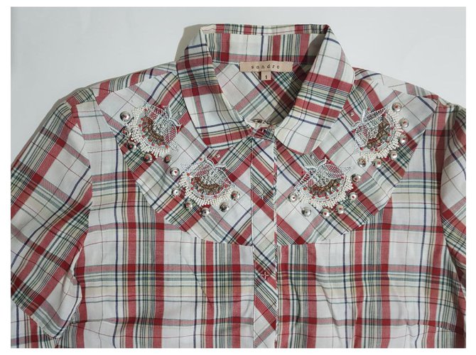 Camicia a quadri Sandro in cotone Multicolore - vista 3