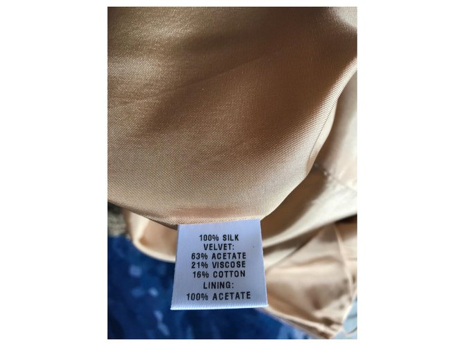 Matthew Williamson Splendida gonna di seta e velluto Beige Porpora - vista 5