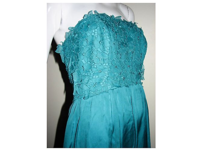 Autre Marque Vestido Monsoon de seda con estampado floral estilo bailarina verde - vista 5