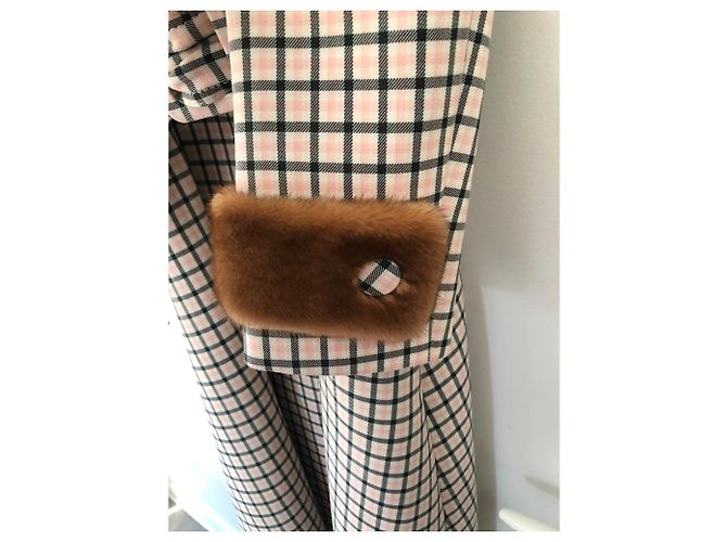 Abrigo Fendi de algodón crema Crudo - vista 3