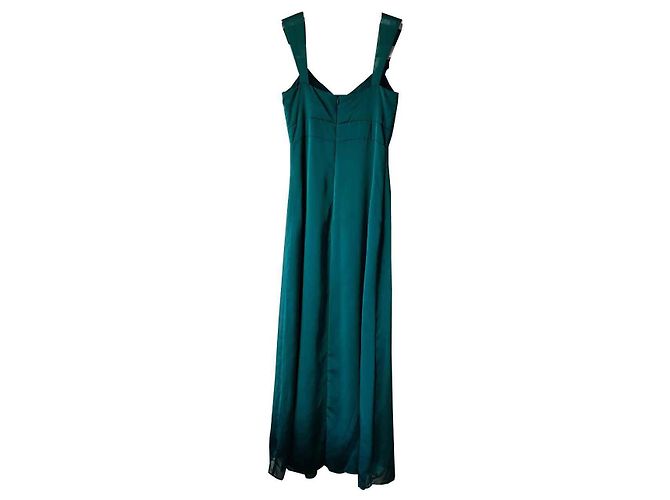 Autre Marque Barbara Schwarzer Grünes langes Kleid - Ansicht 2