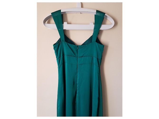 Autre Marque Barbara Schwarzer Grünes langes Kleid - Ansicht 4