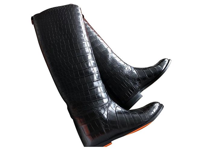Hermès Hermes - BOTTES CAVALIÈRES JUMPING EN COCODRILO€17K¡¡¡Raro!!! Negro - vista 2