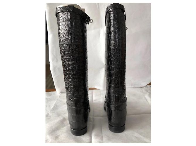 Hermès Hermes - BOTTES CAVALIÈRES JUMPING EN COCODRILO€17K¡¡¡Raro!!! Negro - vista 5