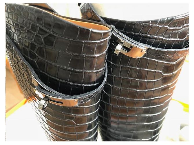 Hermès Hermes - BOTTES CAVALIÈRES JUMPING EN COCODRILO€17K¡¡¡Raro!!! Negro - vista 7