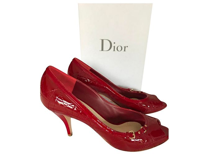 Dior Lady Dior Lackleder Pumps Rot - Ansicht 2