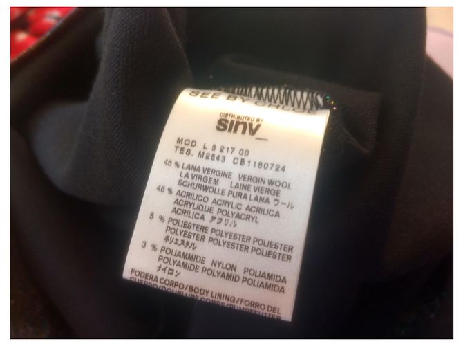 Vestido sem mangas See by Chloé comprimento médio de lã Multicor - vista 5