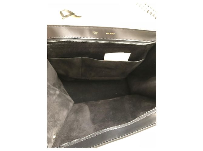 Borsa a mano Céline Trapèze in pelle blu navy - vista 2