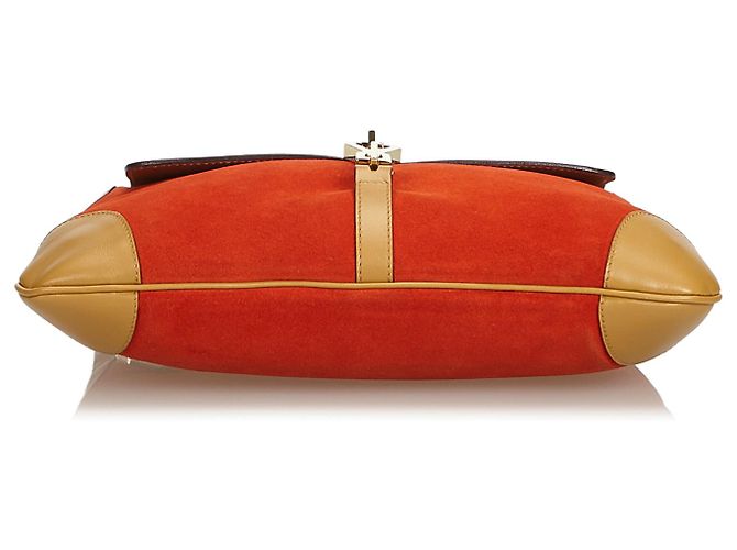 Gucci Red Bamboo Suede Jackie - vista 4