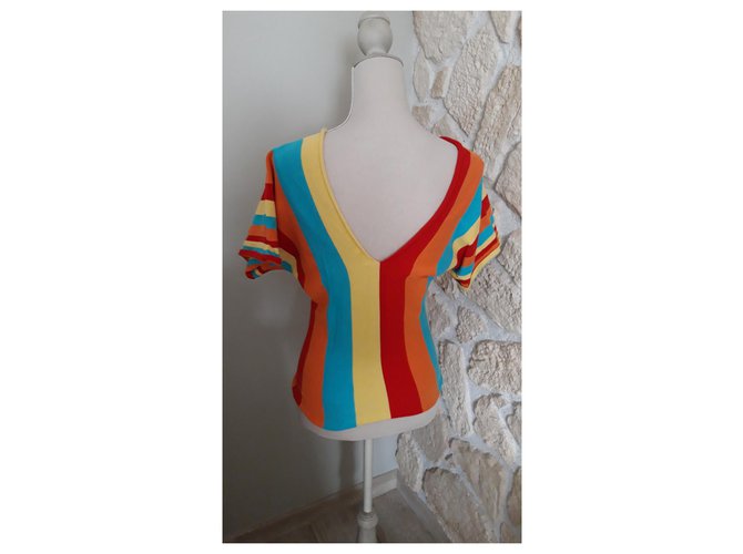 Les Petites Baumwollpullover mit Streifen Mehrfarben - Ansicht 2