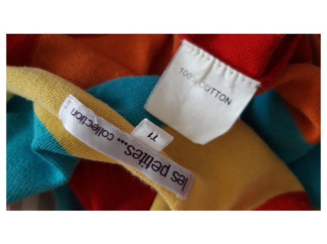 Les Petites Baumwollpullover mit Streifen Mehrfarben - Ansicht 3