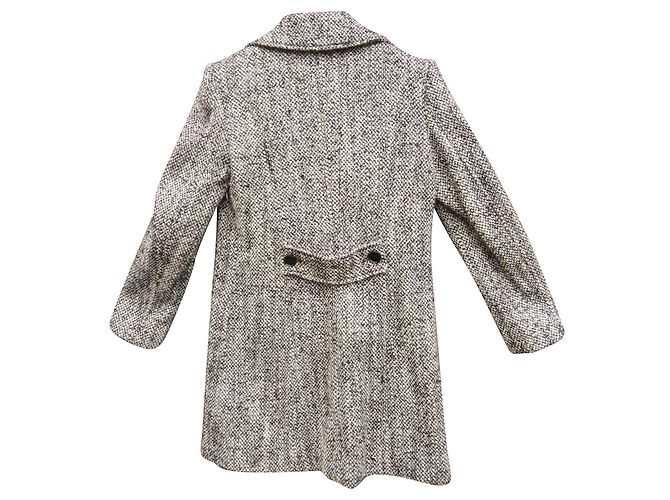 Abrigo Dolce & Gabbana de lana y mohair negro blanco - vista 2