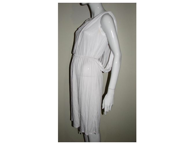Vestido de capa blanco de viscosa Temperley London - vista 5