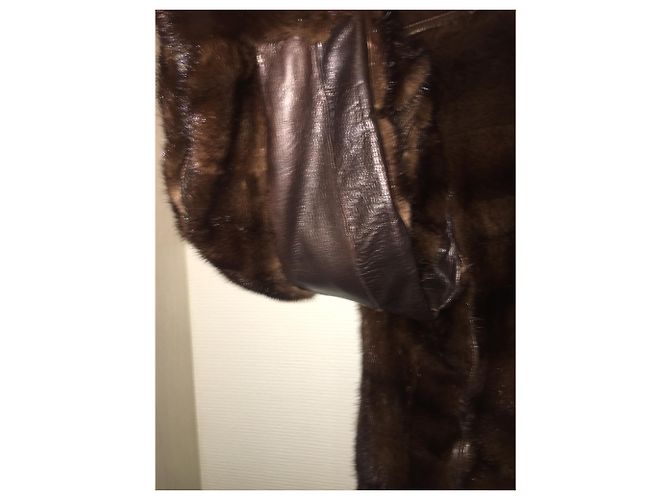 Autre Marque Chaqueta de piel BRUNO Gainville Marrón Oscuro - vista 5