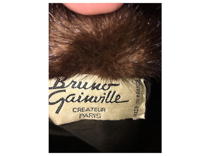 Autre Marque Chaqueta de piel BRUNO Gainville Marrón Oscuro - vista 7