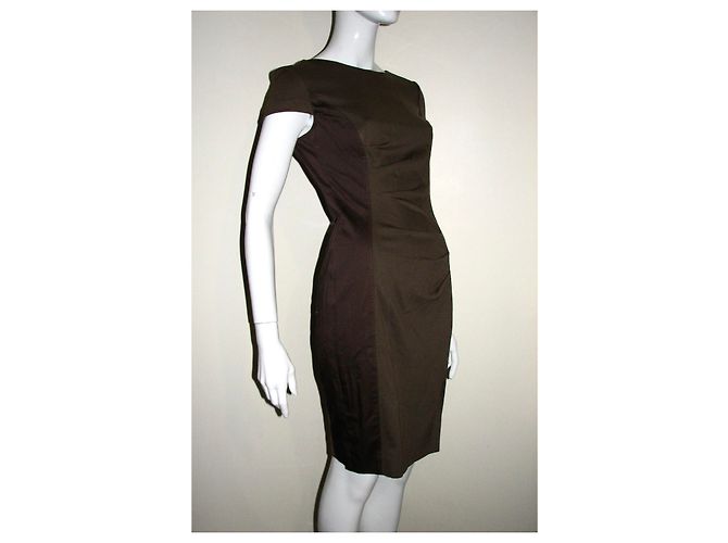 Escada Atemberaubendes minimalistisches Kleid Braun - Ansicht 3