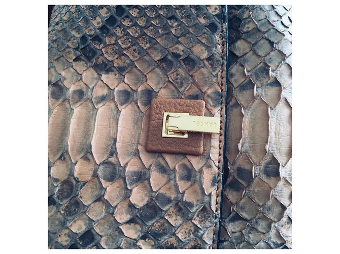 Lancel Handtasche Python Print aus exotischem Leder Python drucken - Ansicht 3
