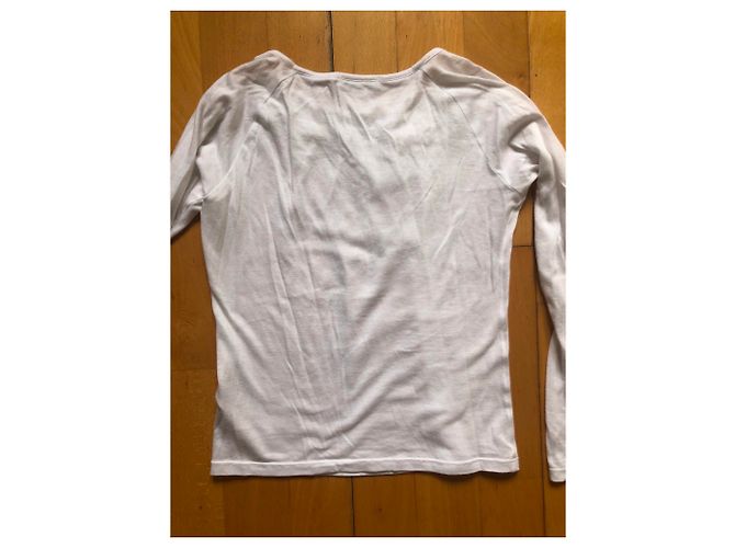 Camicetta bianca Burberry Bianco - vista 4