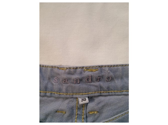 Jeans Sandro Blu Chiaro Cotone - vista 4